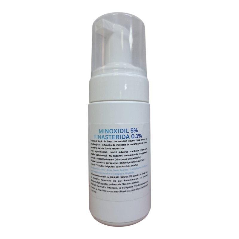 TRATAMENT ALOPECIE cu MINOXIDIL 5% si FINASTERIDA 0.1%  SPUMA/SOLUTIE 100ml