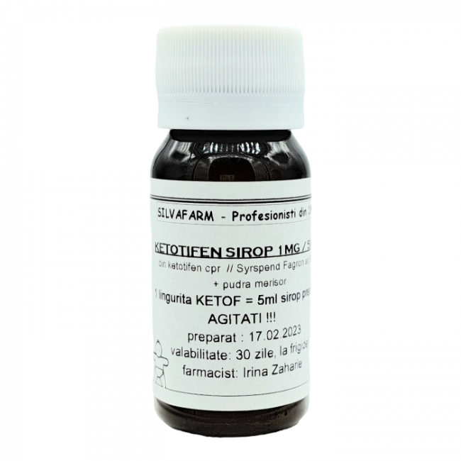 KETOTIFEN SIROP 1MG/5ML .30ML-produs preparat in farmacie 