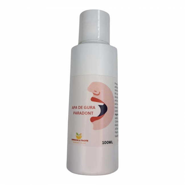 PARADONT -APA DE GURA cu Clorhexidina 0.012% , uei esential Tea-Tree, Salvie, Cuisoare -100ML