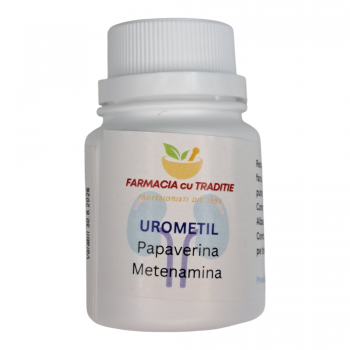 TRATAMENT INFECTII URINARE UROMETIL cu albastru de metil, papaverina si urotropina x10 capsule