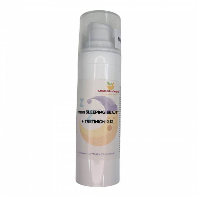 CREMA SLEEPING BEAUTY - cu TRETINOIN 0.1%, Melatonina, CBD si  - in baza transdermica - 30g