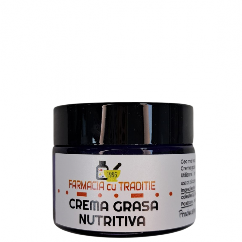 CREMA GRASA NUTRITIVA cu lanolina, cetaceum, colesterol si vitamine A,E,F -50G