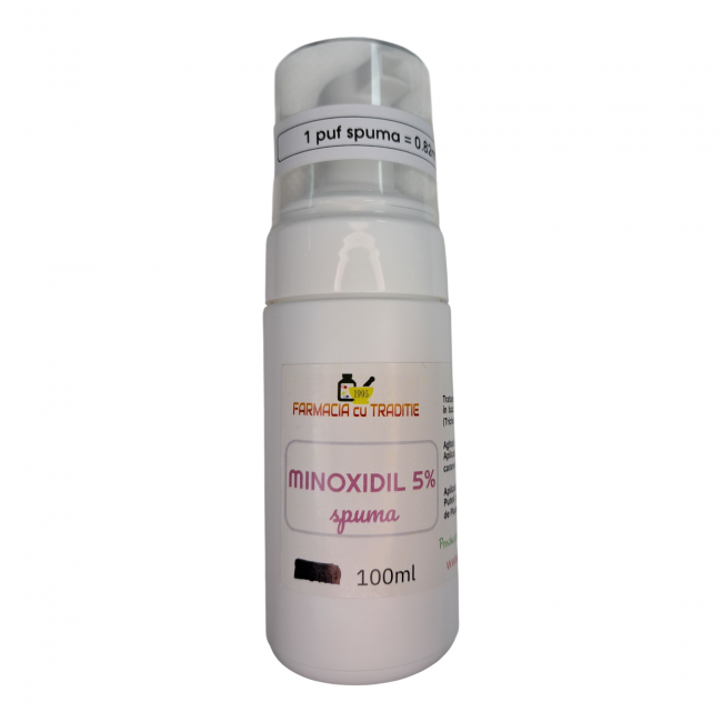 TRATAMENT ALOPECIE cu MINOXIDIL 5% SPUMA/SOLUTIE 100ml
