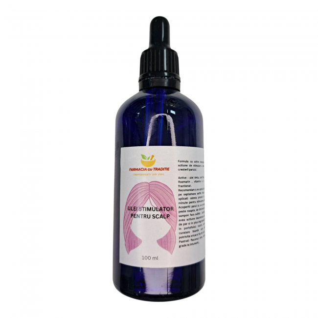 ULEI STIMULATOR REGENERANT ANTI CADERE PAR cu Amla, Ricin si Rozmarin 100ml