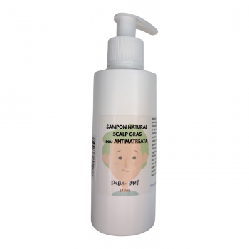 SAMPON NATURAL SCALP GRAS sau ANTIMATREATA cu dafin si grapefruit. FARA SLS -140ml