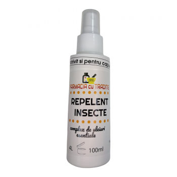 REPELENT INSECTE spray NATURAL cu mix de uleiuri esentiale, pentru ADULTI SI COPII -100g