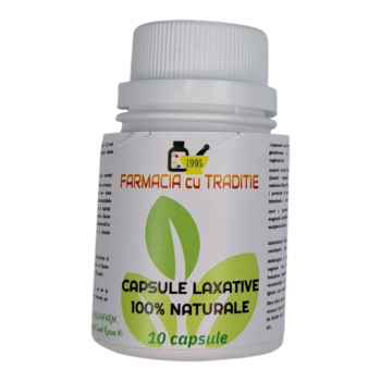 CAPSULE NATURALE LAXATIVE cu Crusin, Chimion si Lemn Dulce x 10caps