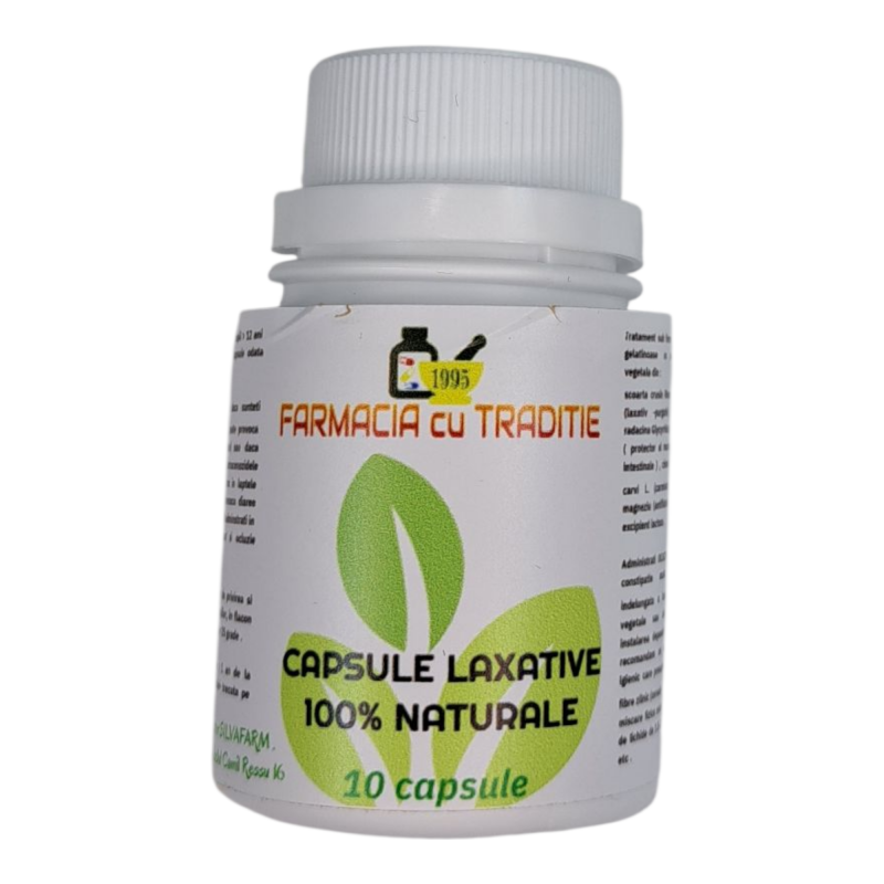 CAPSULE NATURALE LAXATIVE cu Crusin, Chimion si Lemn Dulce x 10caps