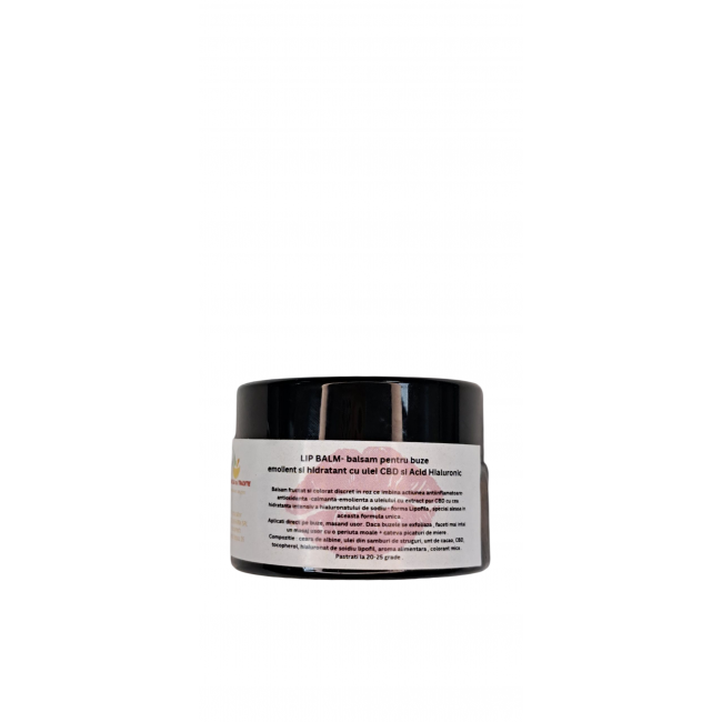 LIP BALM- balsam pentru buze, emolient si hidratant cu ulei CBD si Acid Hialuronic. 10G