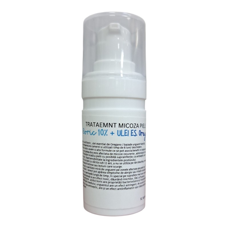 UNGUENT MICOZA PIELE cu Acid Boric 10% , ulei de Oregano . 15ml 