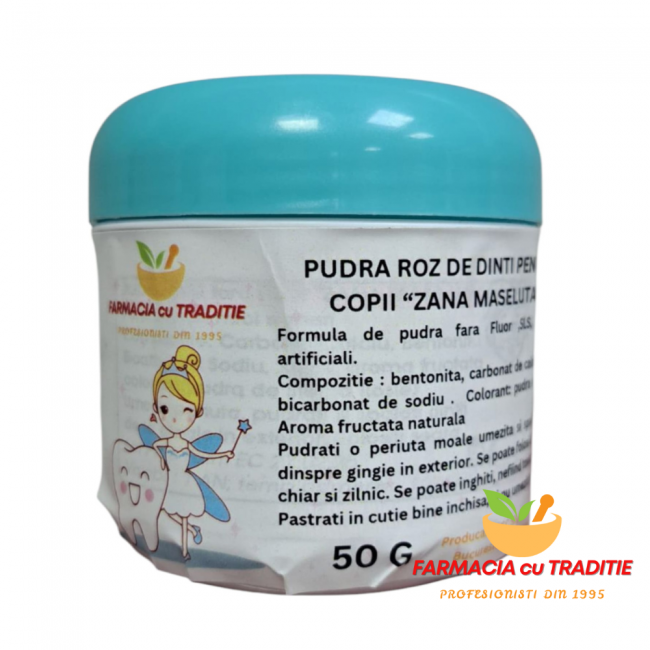 ZANA MASELUTA- PUDRA 100% NATURALA INGRIJIRE DINTI PENTRU COPII. 50G