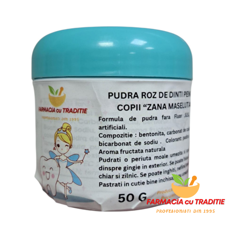 ZANA MASELUTA- PUDRA 100% NATURALA INGRIJIRE DINTI PENTRU COPII. 50G