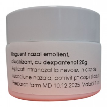 UNGUENT NAZAL EMOLIENT,CICATRIZANT cu DEXPANTHENOL 20ML 