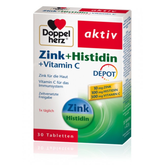 DOPPELHERZ ZINK + HISTIDINA + VITAMIN C 30 tablete