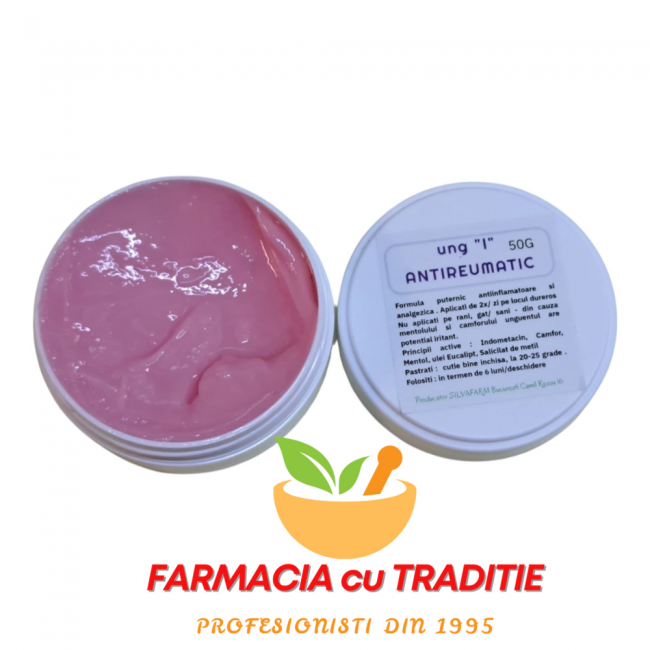 UNGUENT ANTIREUMATIC,REVULSIV cu INDOMETACIN -50g UNGUENT ANTIREUMATIC,REVULSIV cu INDOMETACIN -50g