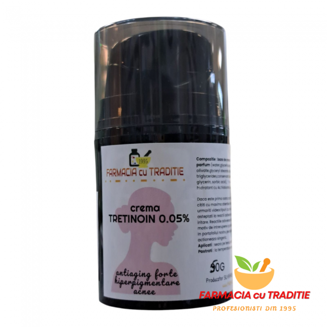 CREMA cu TRETINOIN 0.05% si Moisture Complex-50g- preparat in farmacie CREMA cu TRETINOIN 0.05% si Moisture Complex-50g- preparat in farmacie