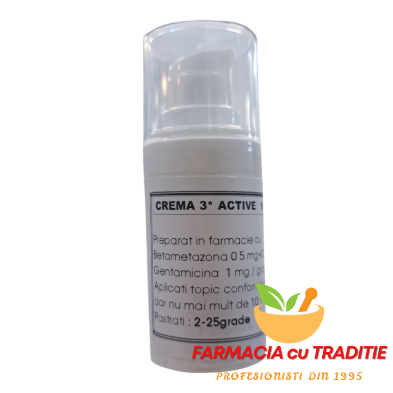TRATAMENT ECZEME SI DERMATOZE cu Betametazona, Clotrimazol, Gentamicina. 15g-preparat in laborator