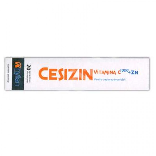 HYLLAN CESIZIN Vitamina C 1000 + Zn 20 comprimate efervescente