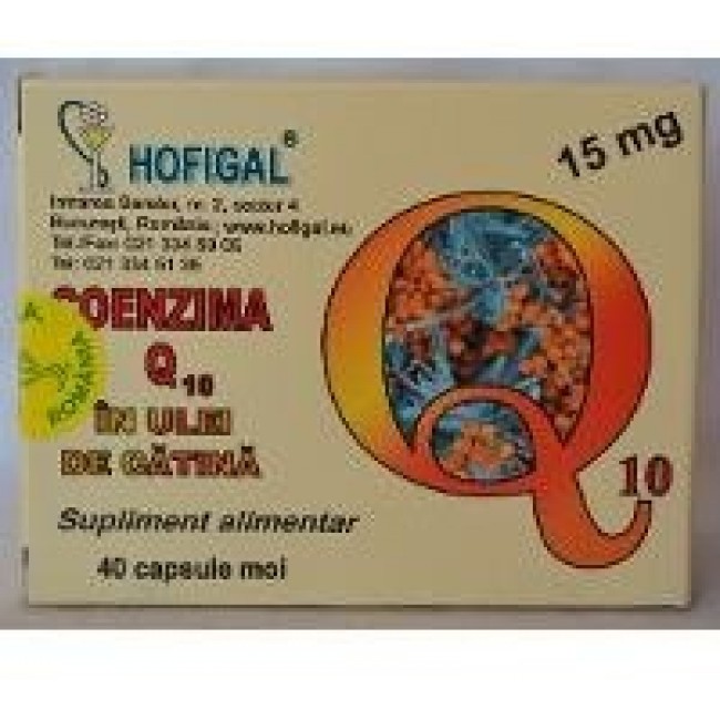 HOFIGAL COENZIMA Q 10 IN ULEI DE CATINA 15 mg *40 capsule moi